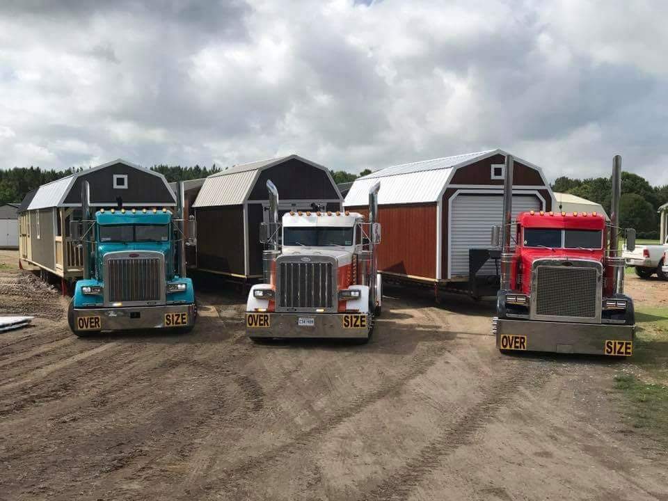 peterbilt shed hauling trucks